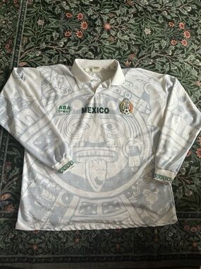 Mexico Long Sleeve White Soccer Jersey
